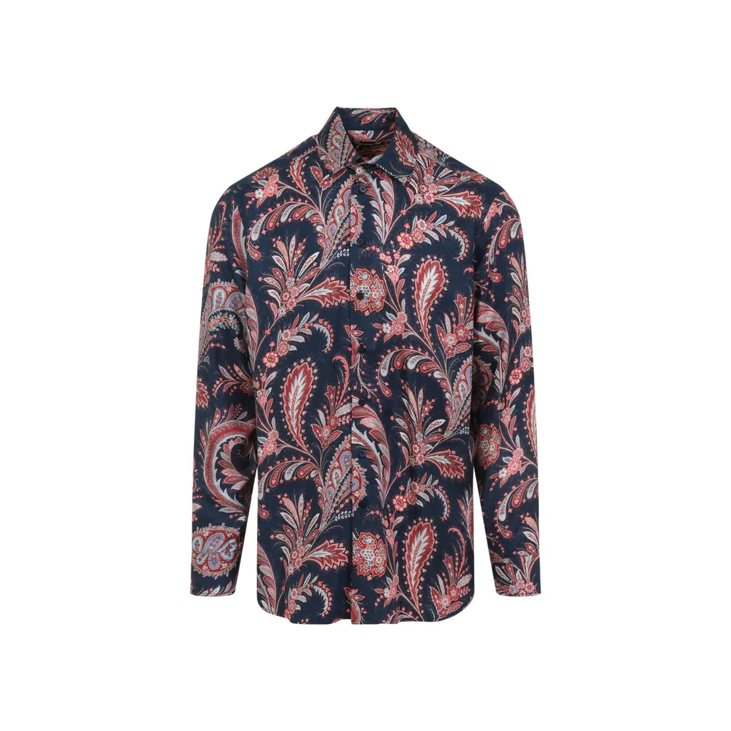 Etro Paisley Printed Satin Shirt