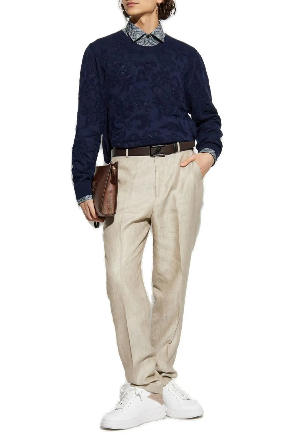 Etro Jacquard Crewneck Knitted Jumper