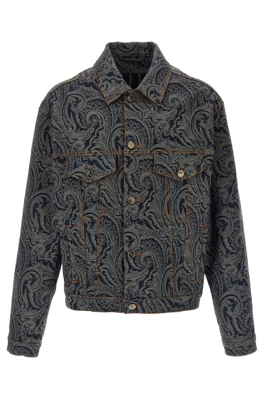 Etro Paisley Jacquard Denim Jacket