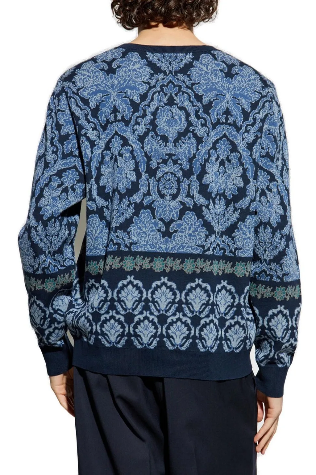 Etro Decorative Pattern Crewneck Knitted Jumper