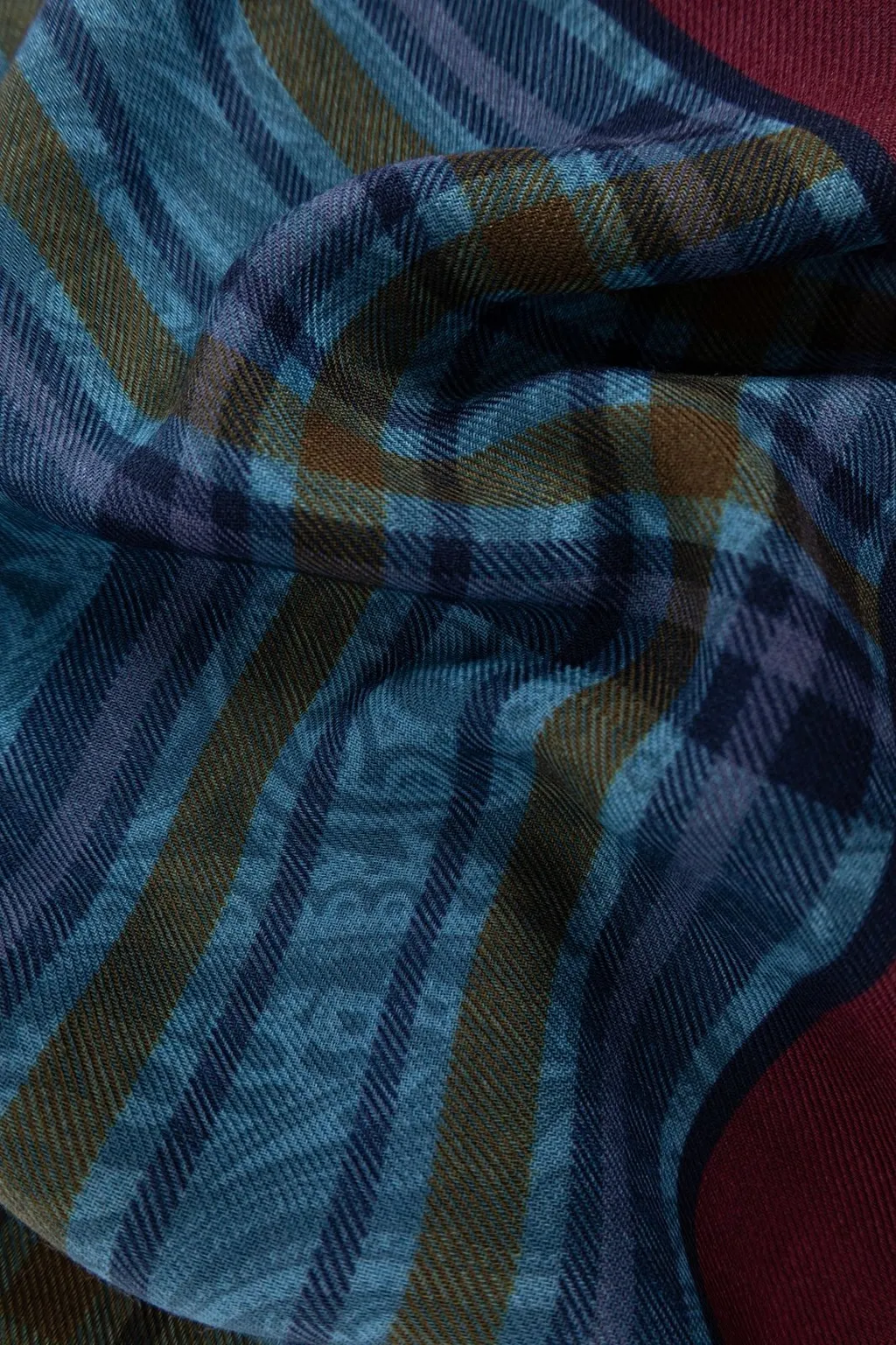 Etro Frayed Edge Checked Scarf