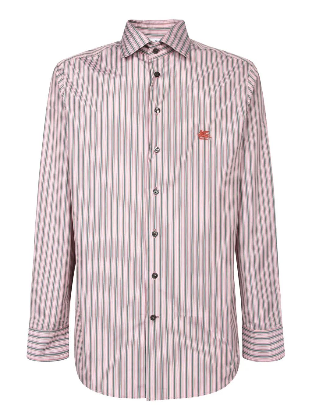 Etro Pegaso Embroidered Striped Shirt