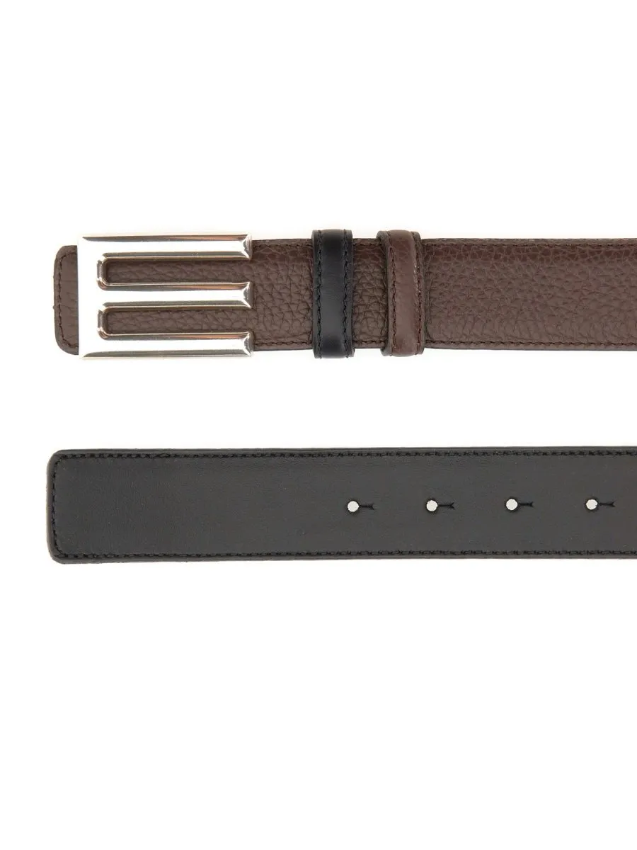 Etro Logo Plaque Reversible Belt