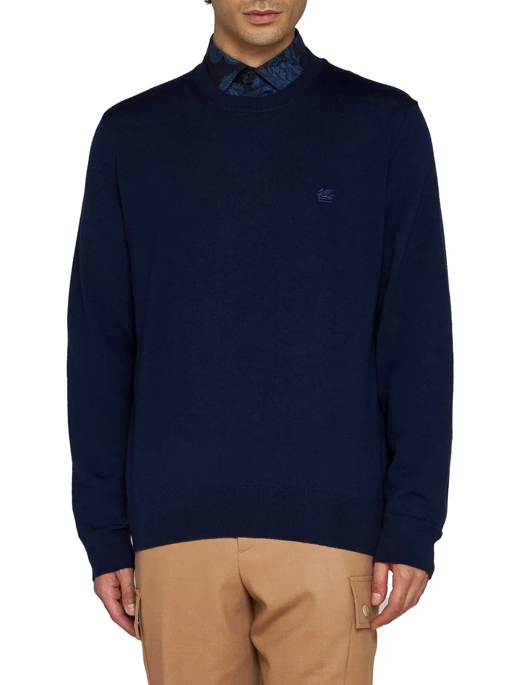 Etro Logo-Embroidered Crewneck Knitted Jumper