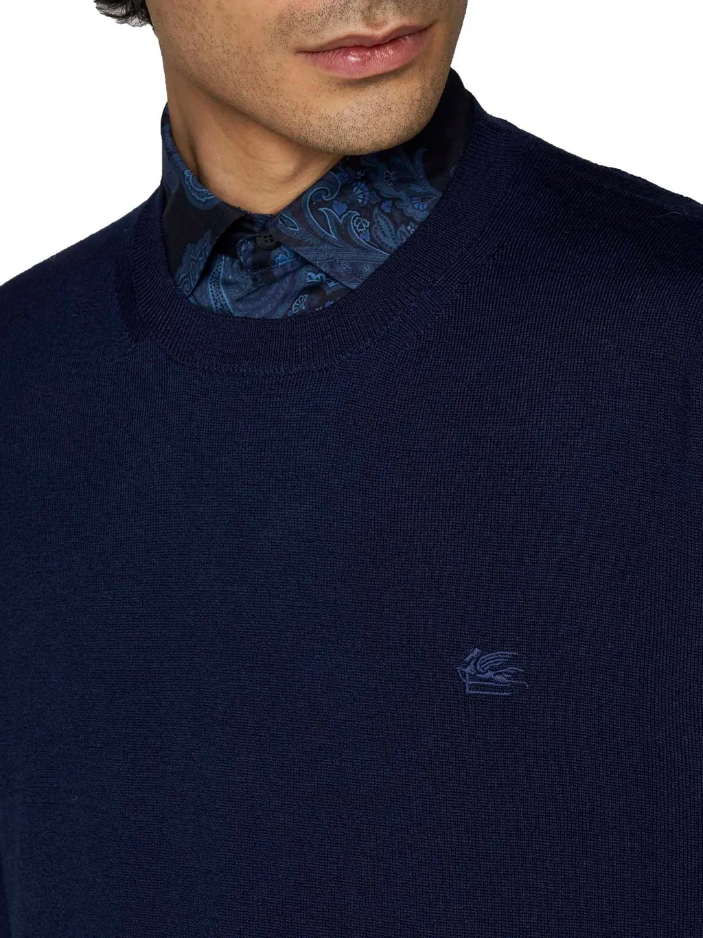 Etro Logo-Embroidered Crewneck Knitted Jumper