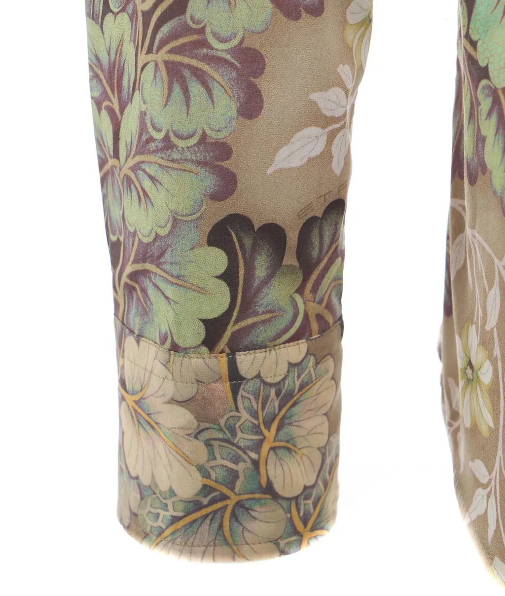 Etro Floral-Printed Curved Hem Shirt