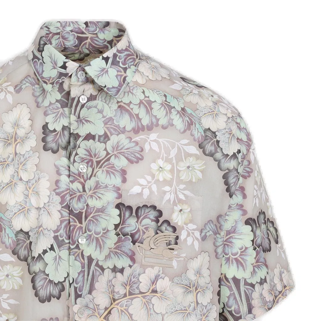 Etro Floral Printed Short Sleeved Shirt