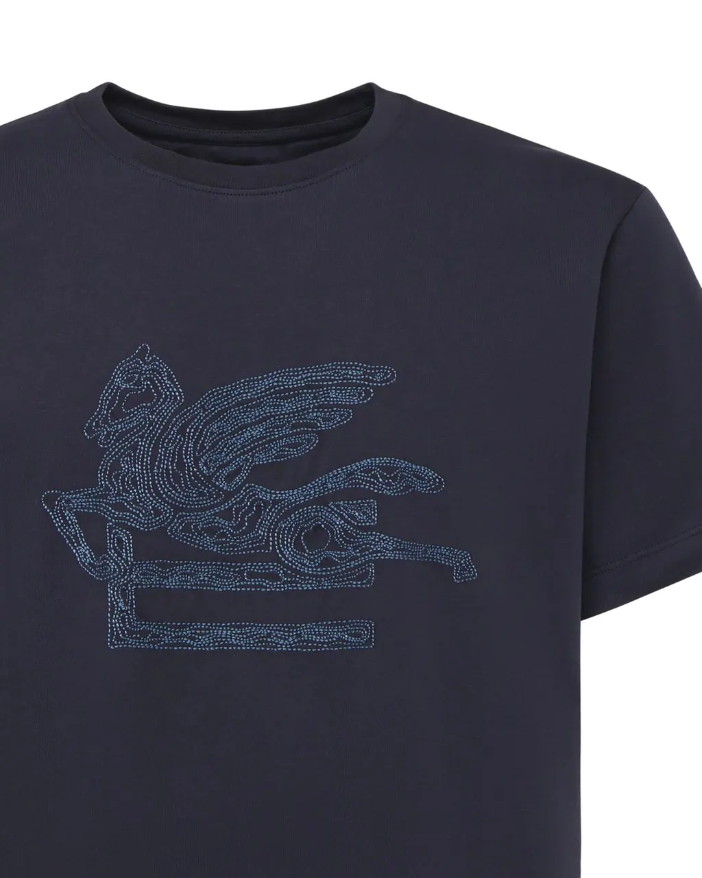 Etro Pegaso Embroidered Jersey T-Shirt