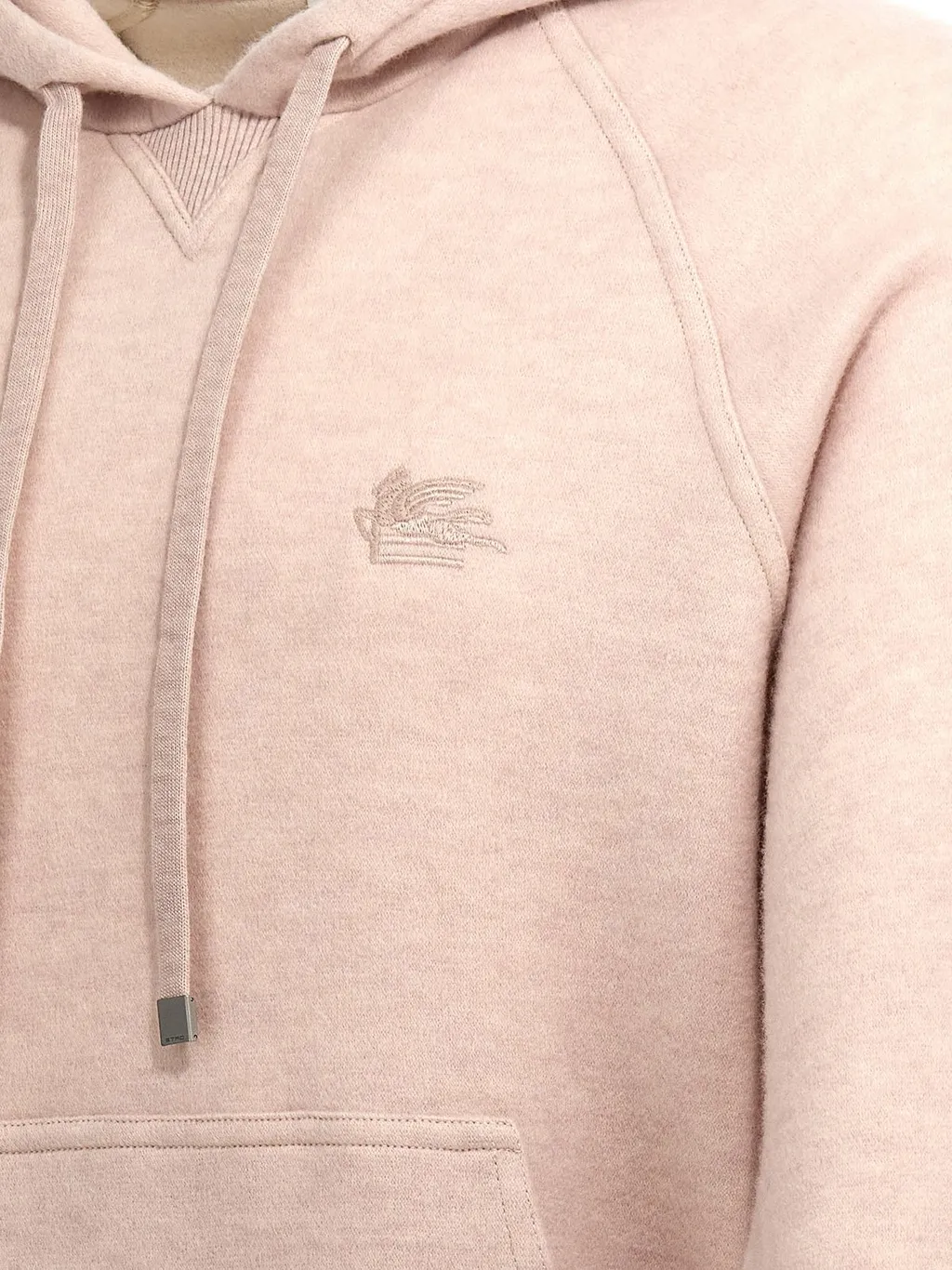 Etro Logo Embroidered Knit Drawstring Hoodie