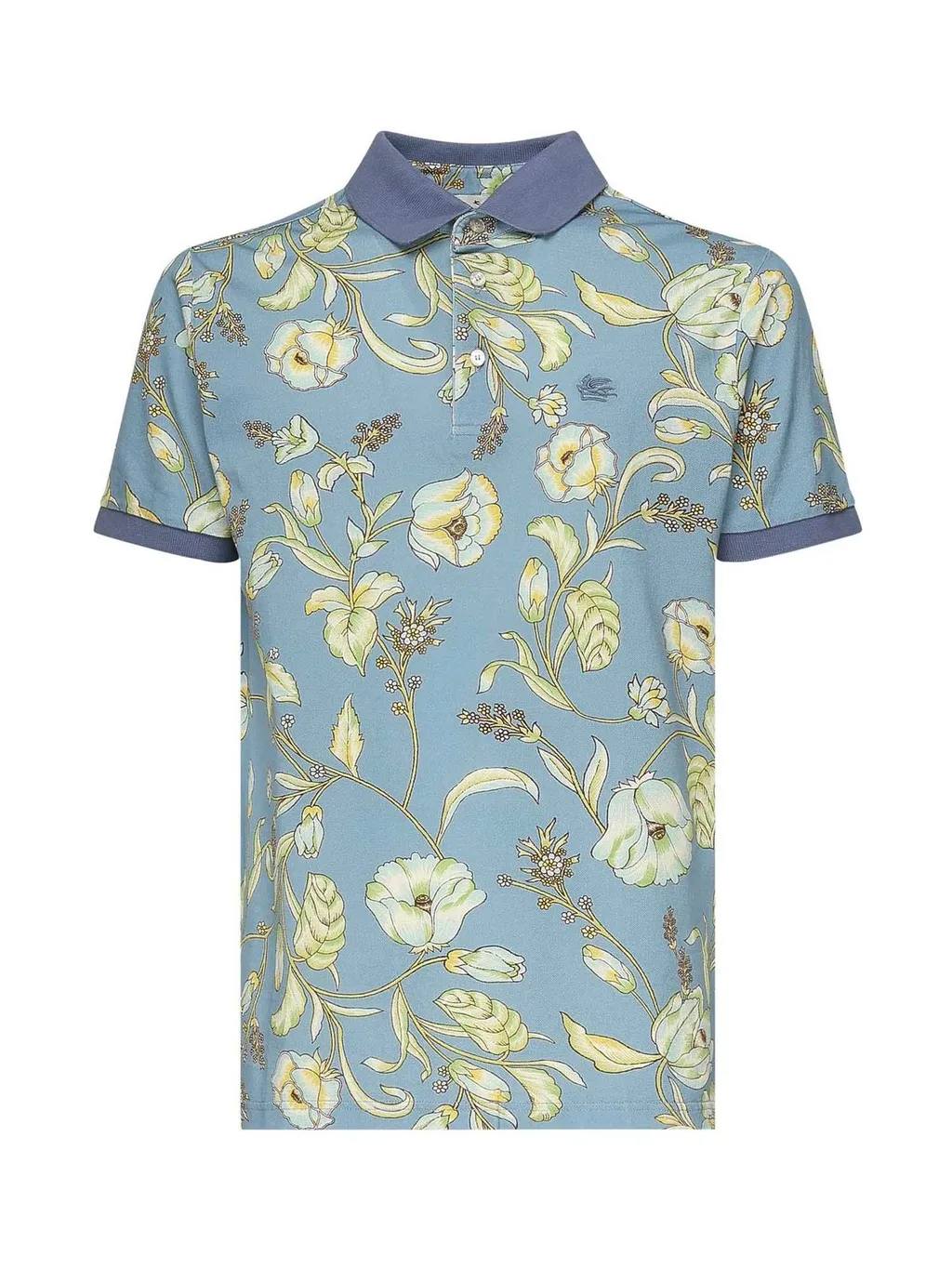 Etro Printed Short Sleeve Polo Shirt