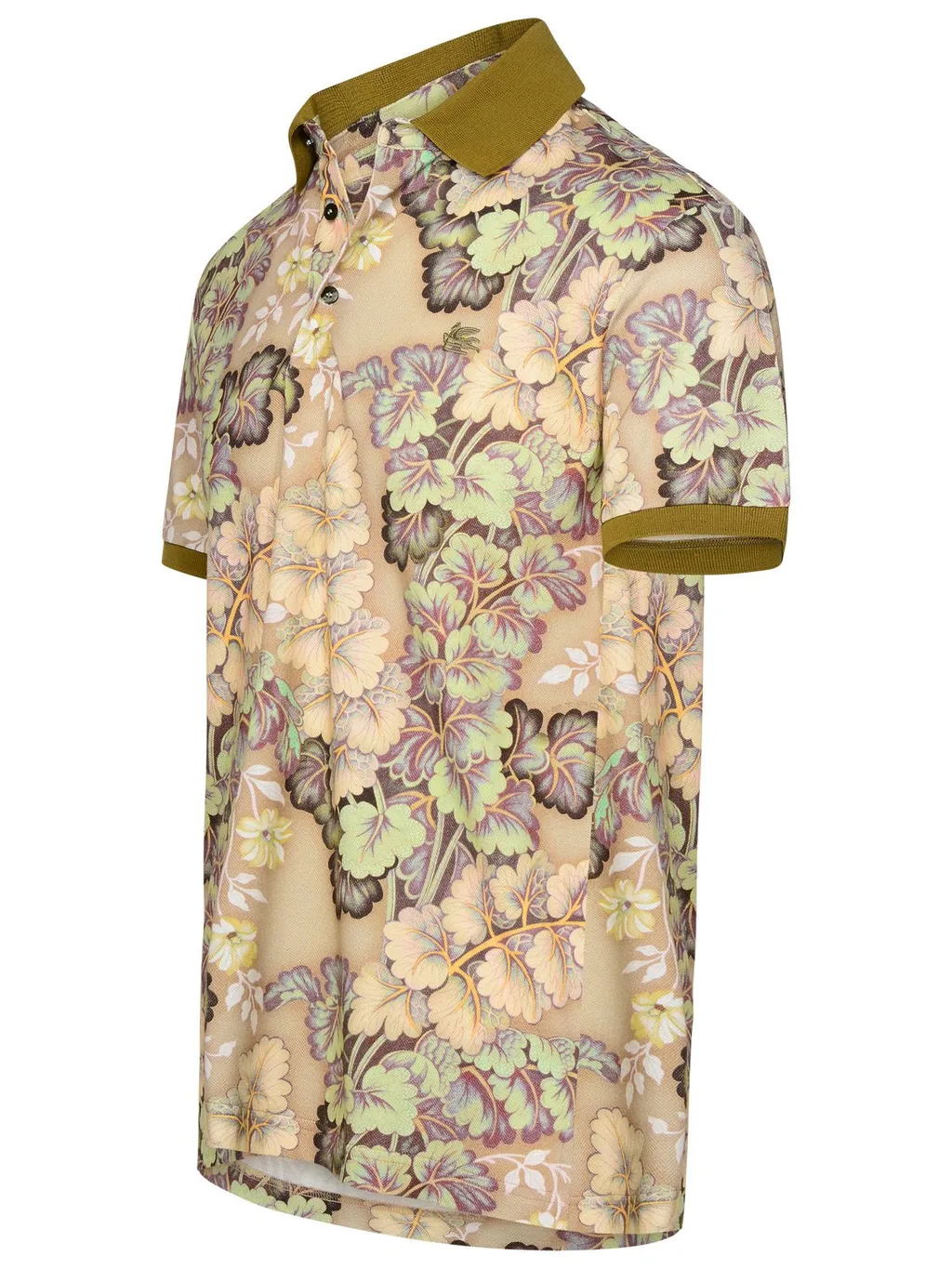 Etro Floral Print Short-Sleeved Polo Shirt