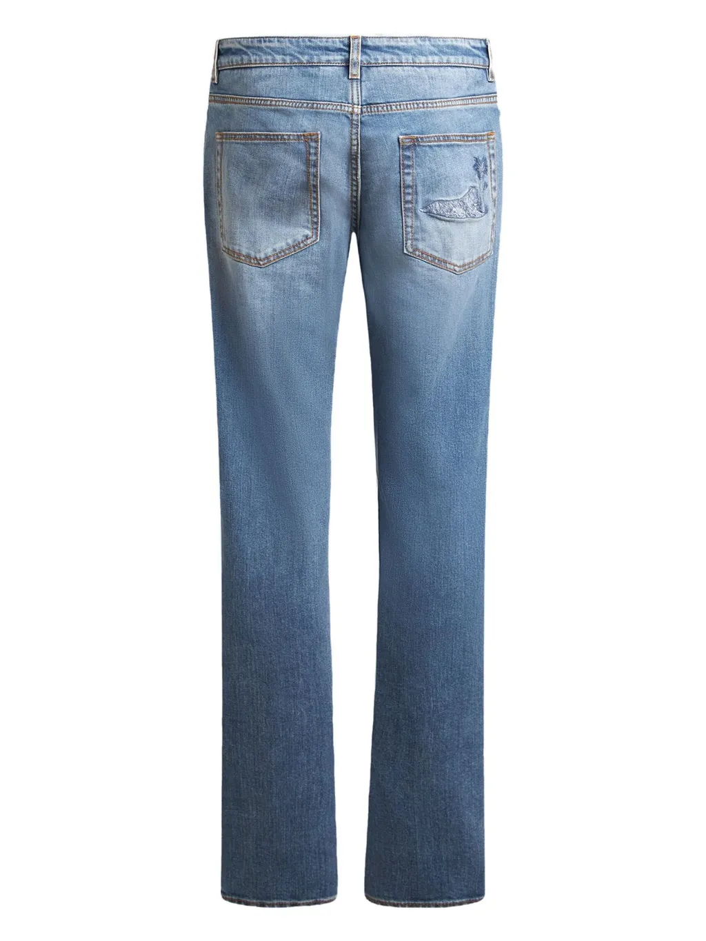 Etro Embroidered Straight Leg Jeans