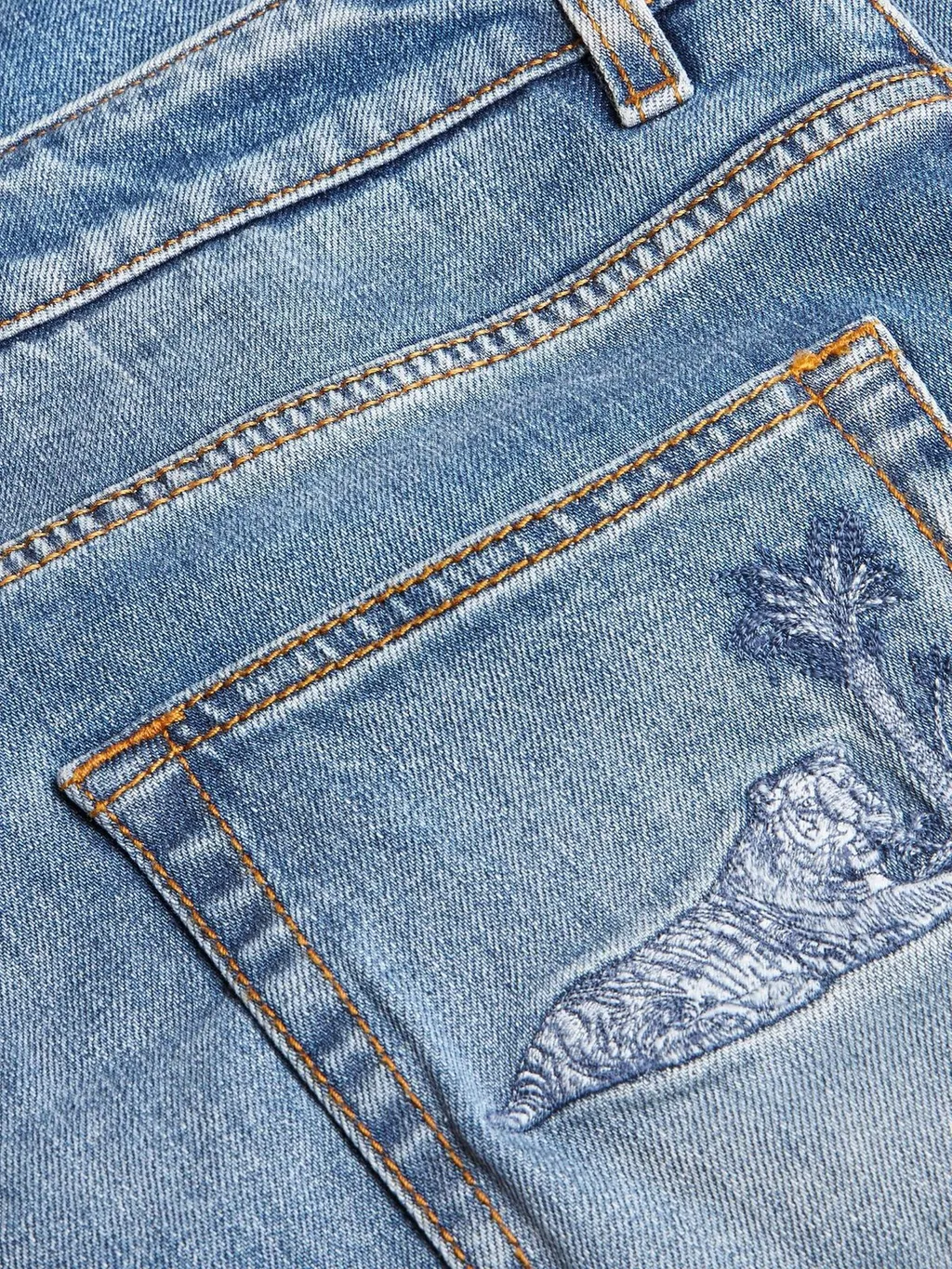 Etro Embroidered Straight Leg Jeans