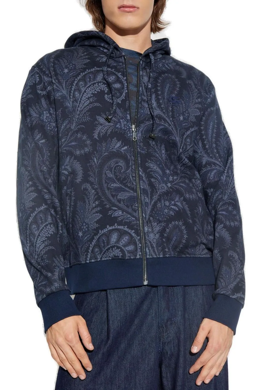 Etro Paisley Printed Zipped Hoodie