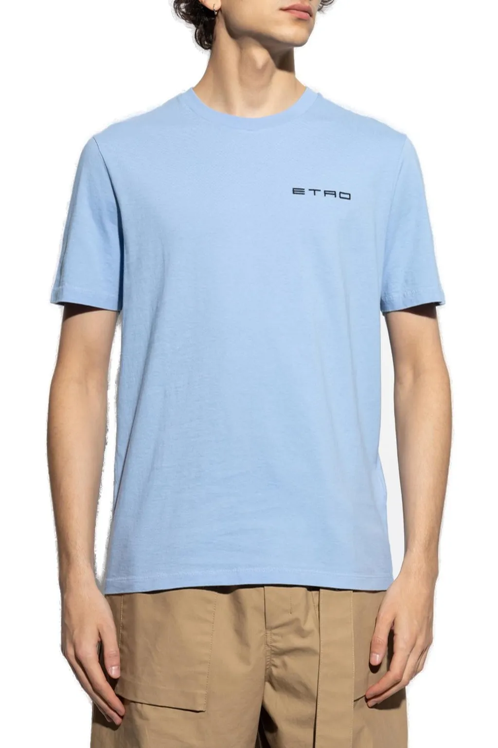 Etro Logo Embroidered Crewneck T-Shirt