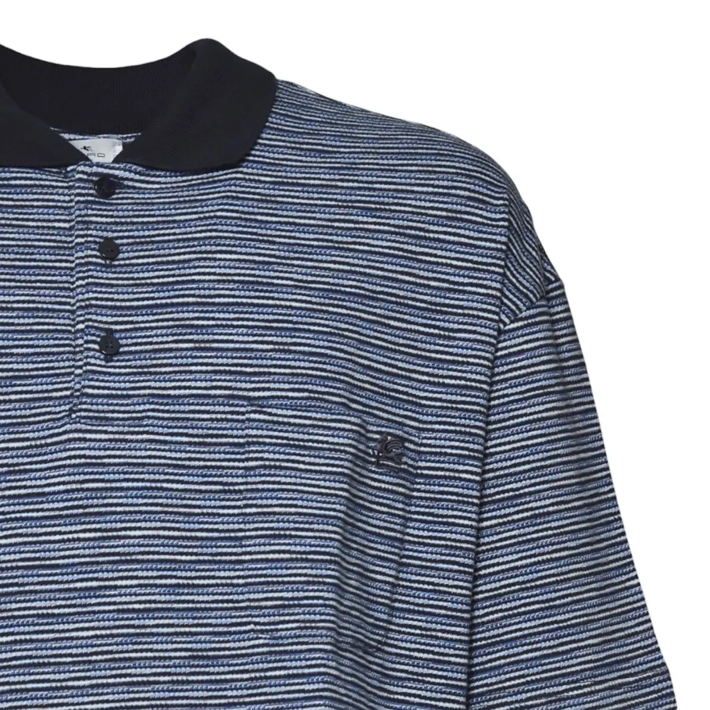 Etro Striped Short Sleeved Polo Shirt