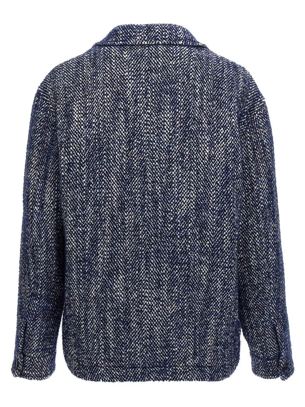 Etro Herringbone Pattern Buttoned Shirt Jacket