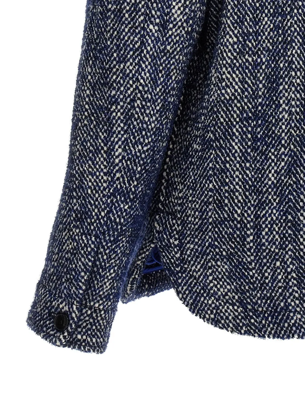 Etro Herringbone Pattern Buttoned Shirt Jacket