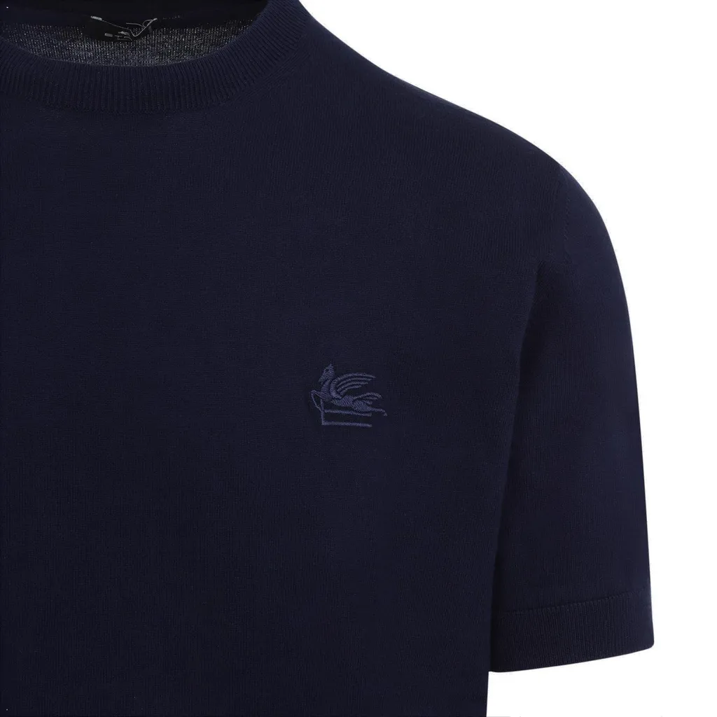 Etro Logo Embroidered Knitted T-Shirt