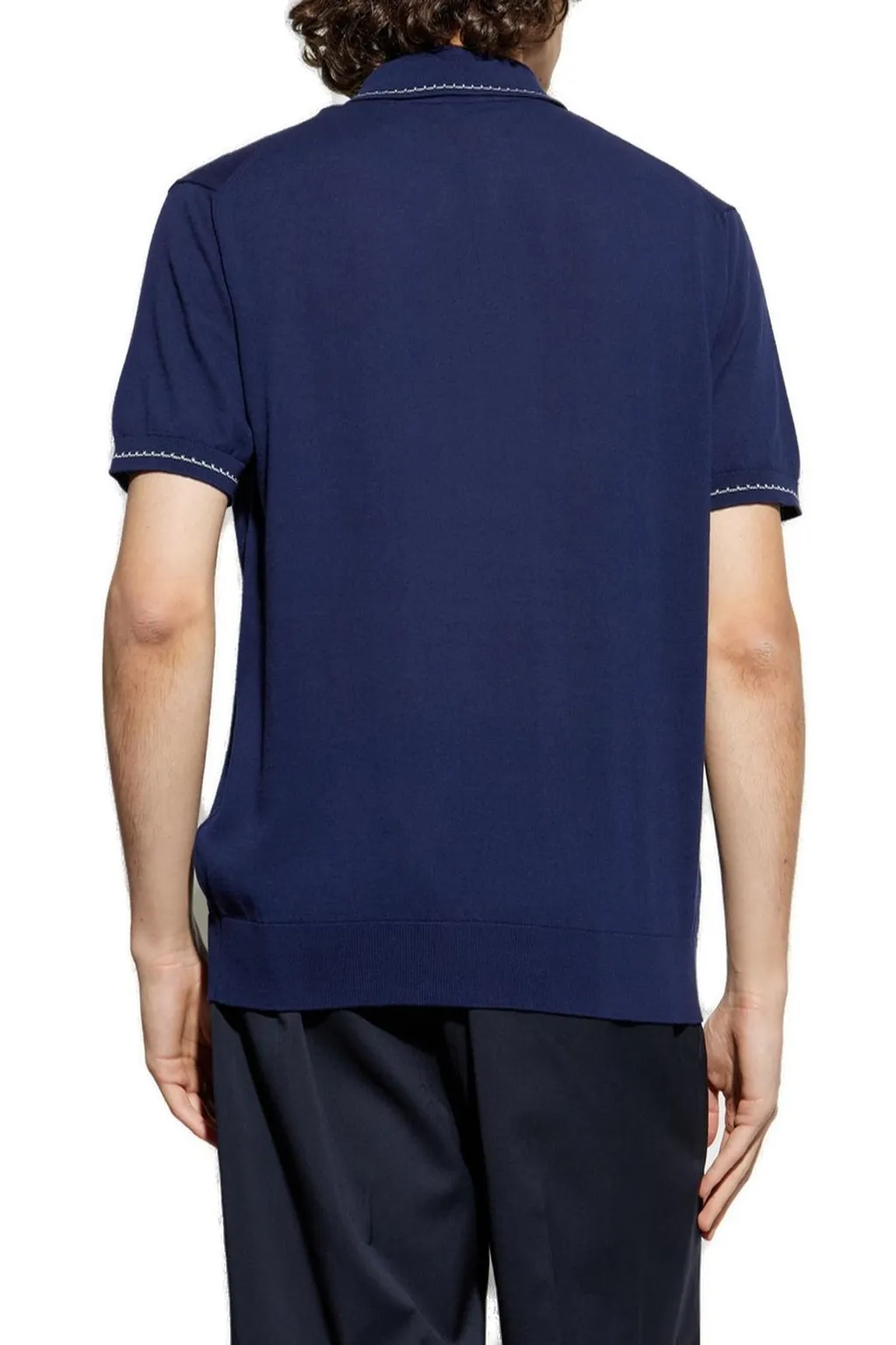 Tro Pegaso Embroidered Knitted Polo Shirt