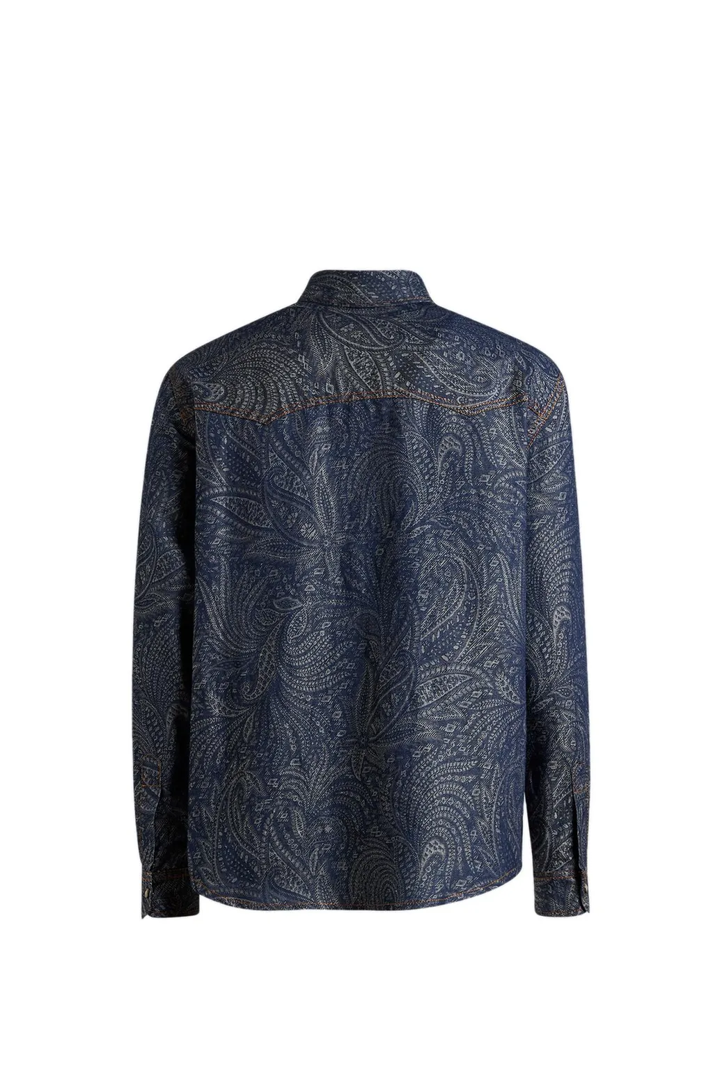 Etro All-Over Jacquard Curved Hem Shirt