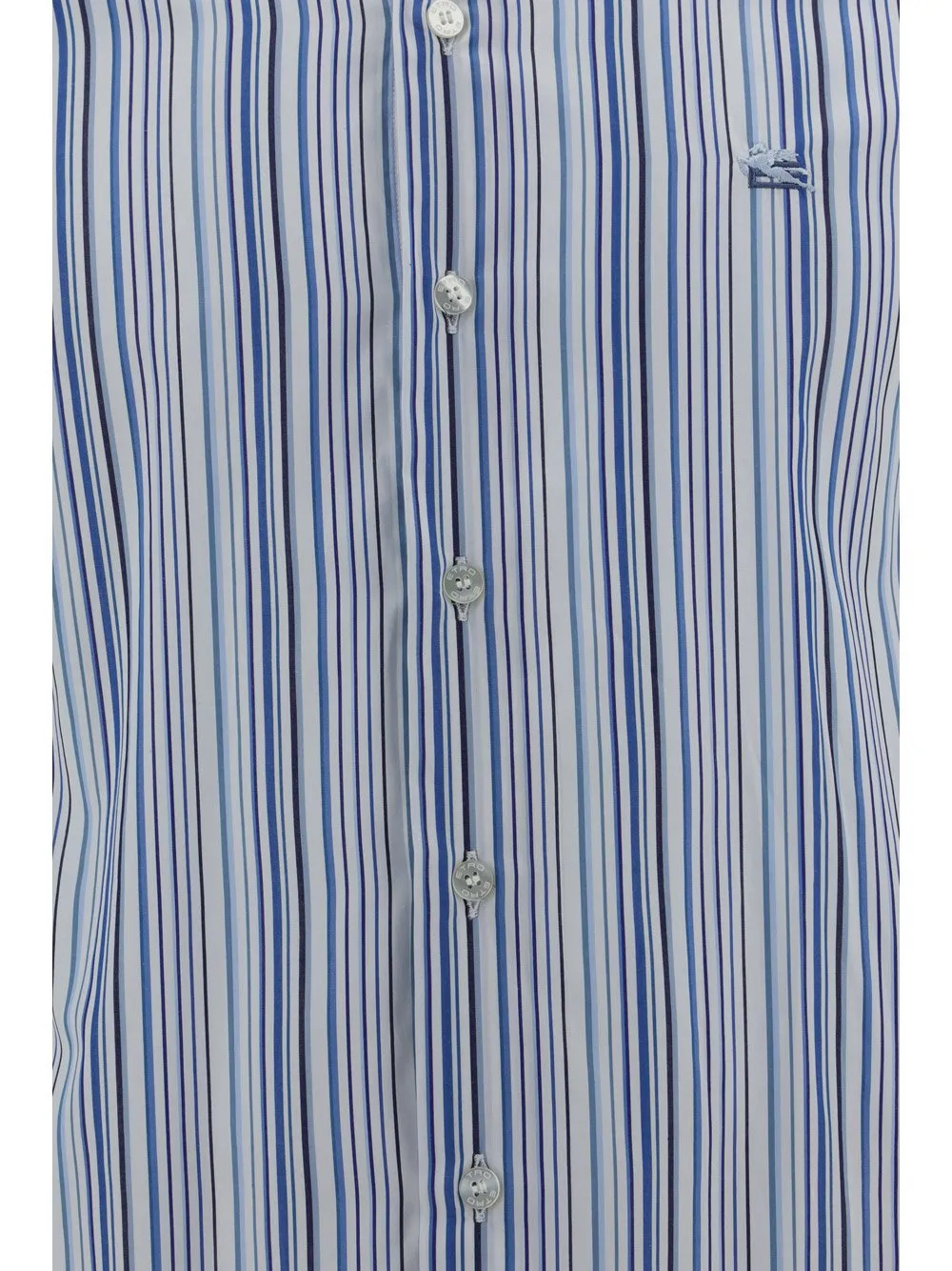 Etro Logo Embroidered Striped Button-Up Shirt