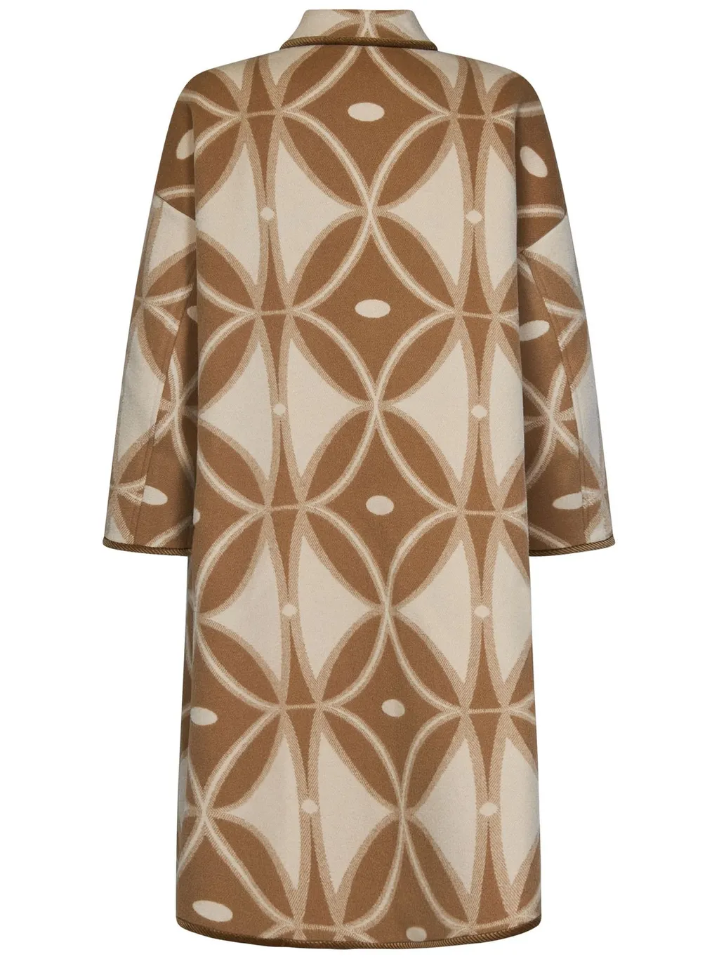 Etro Geometric-Pattern Jacquard Button-Up Coat