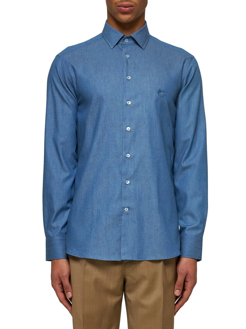 Etro Pegaso Embroidered Long Sleeved Shirt