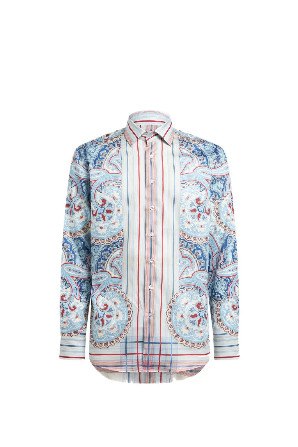 Etro Paisley-Printed Curved Hem Shirt