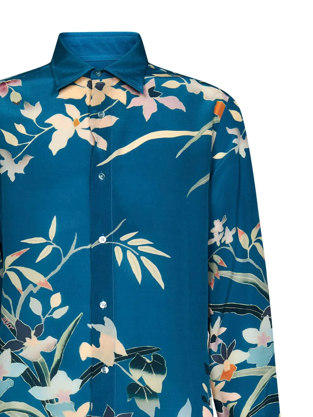 Etro Floral Print Collared Button-Up Shirt
