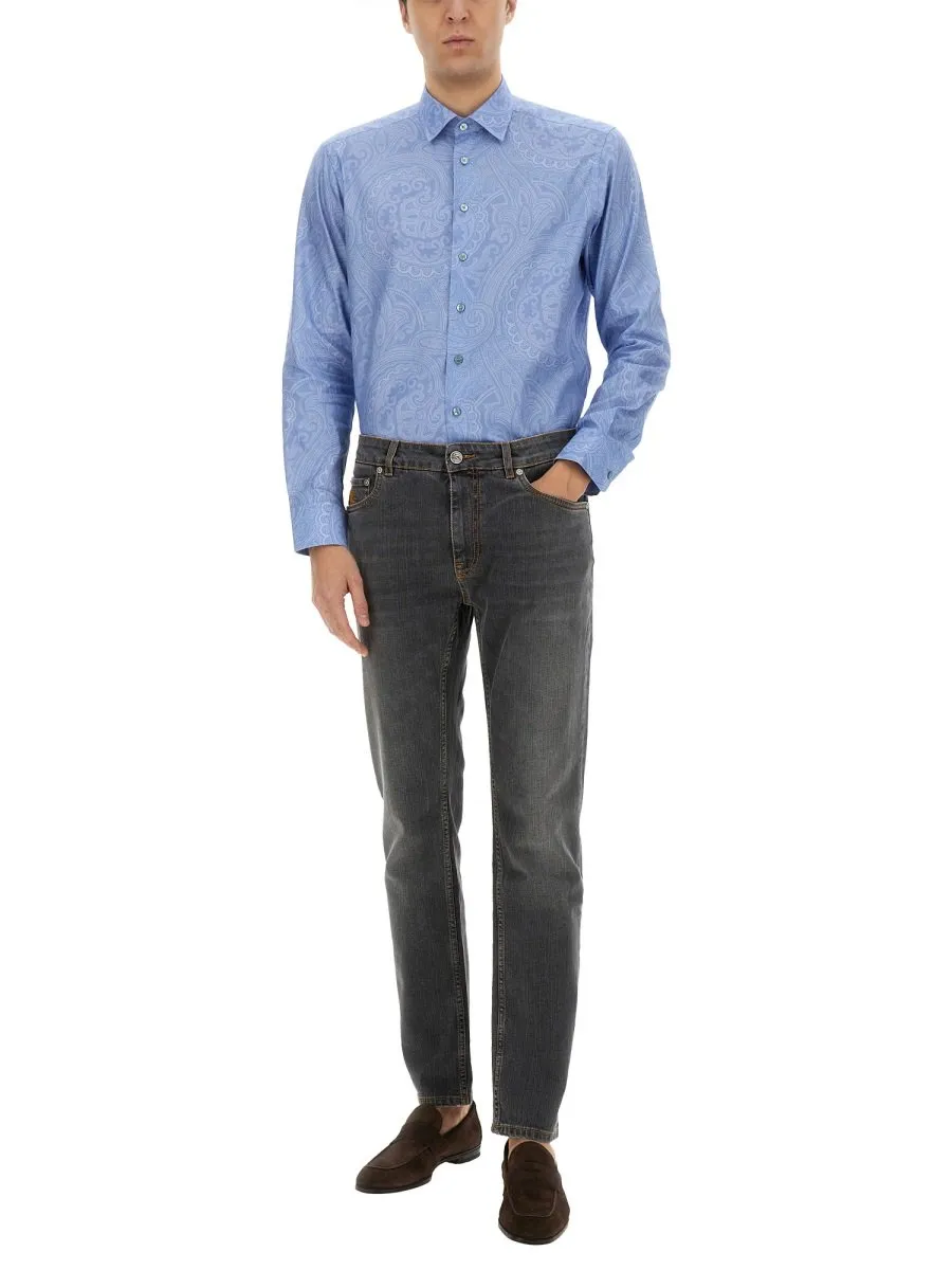 Etro Paisley-Print Button-Up Shirt
