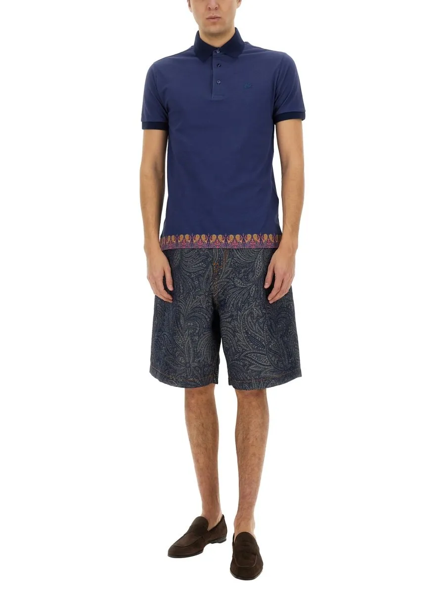 Etro Paisley Motif-Adorned Polo Shirt