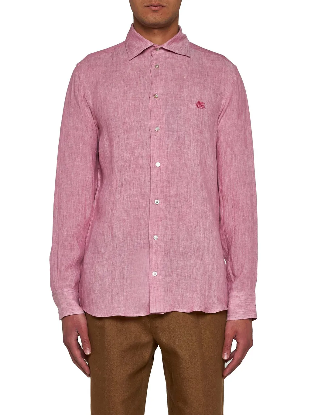 Etro Pegaso Embroidered Long-Sleeved Shirt