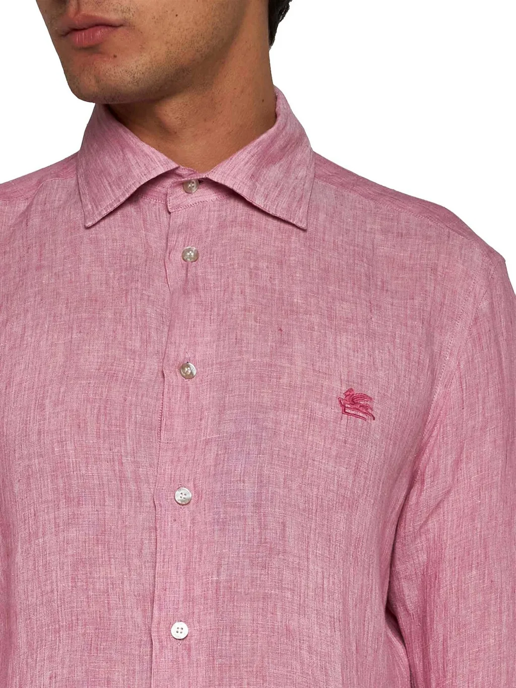 Etro Pegaso Embroidered Long-Sleeved Shirt