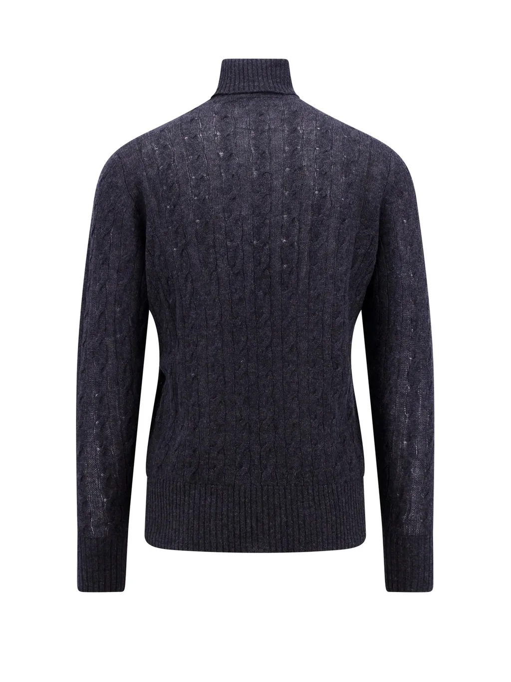 Etro Logo Embroidered Roll-Neck Cable-Knitted Jumper