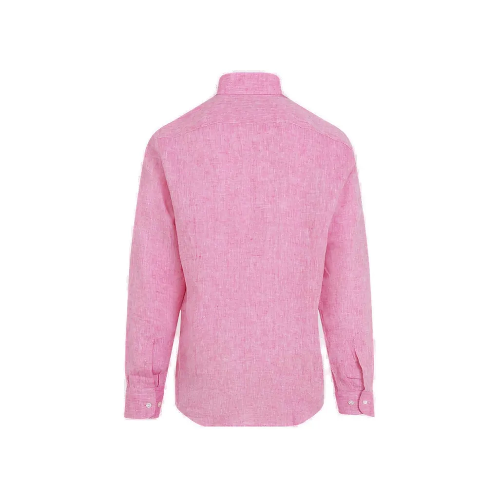 Etro Logo Embroidered Long Sleeved Shirt