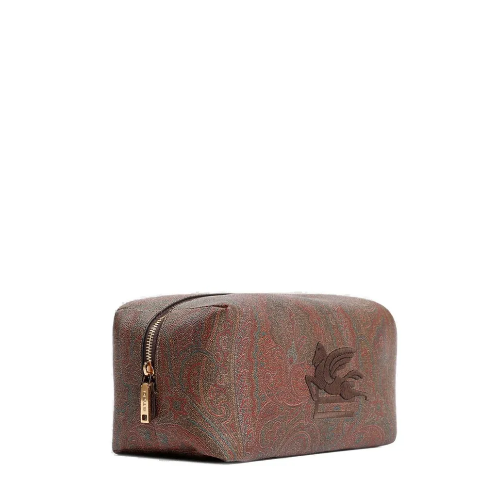 Etro Logo Embroidered Paisley Printed Wash Bag