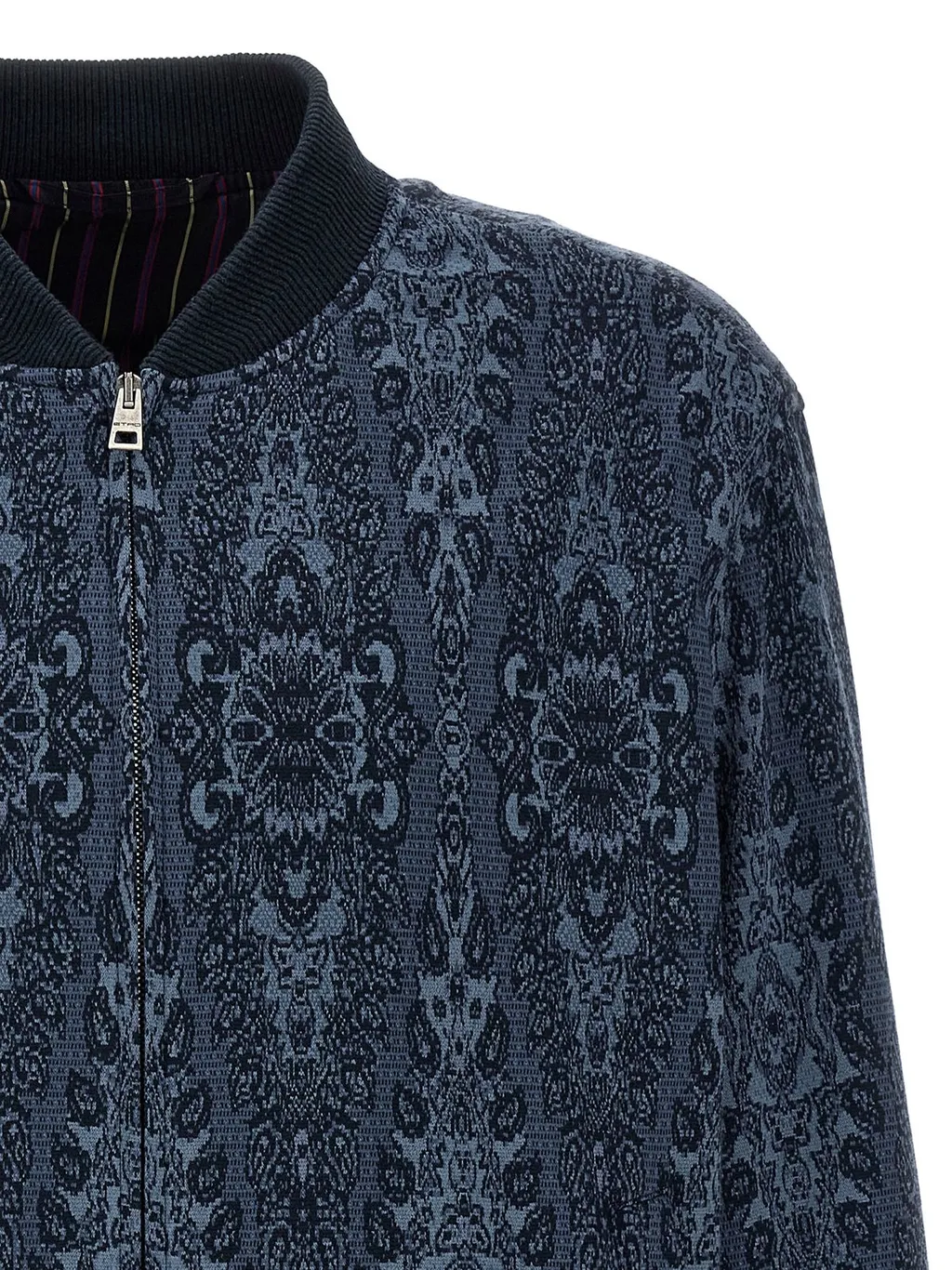 Etro Patterned-Jacquard Zip Fastened Bomber Jacket