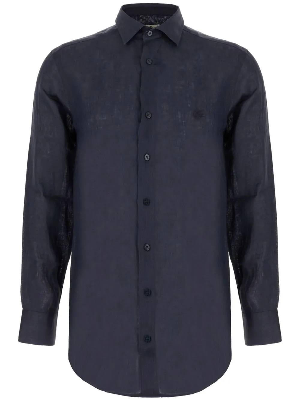Etro Long-Sleeved Curved Hem Shirt