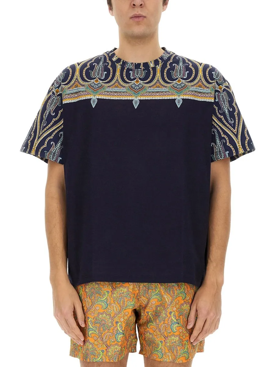 Etro Paisley Printed Crewneck T-Shirt