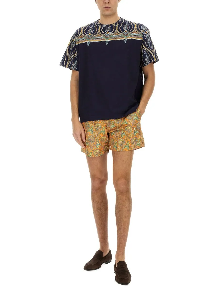 Etro Paisley Printed Crewneck T-Shirt