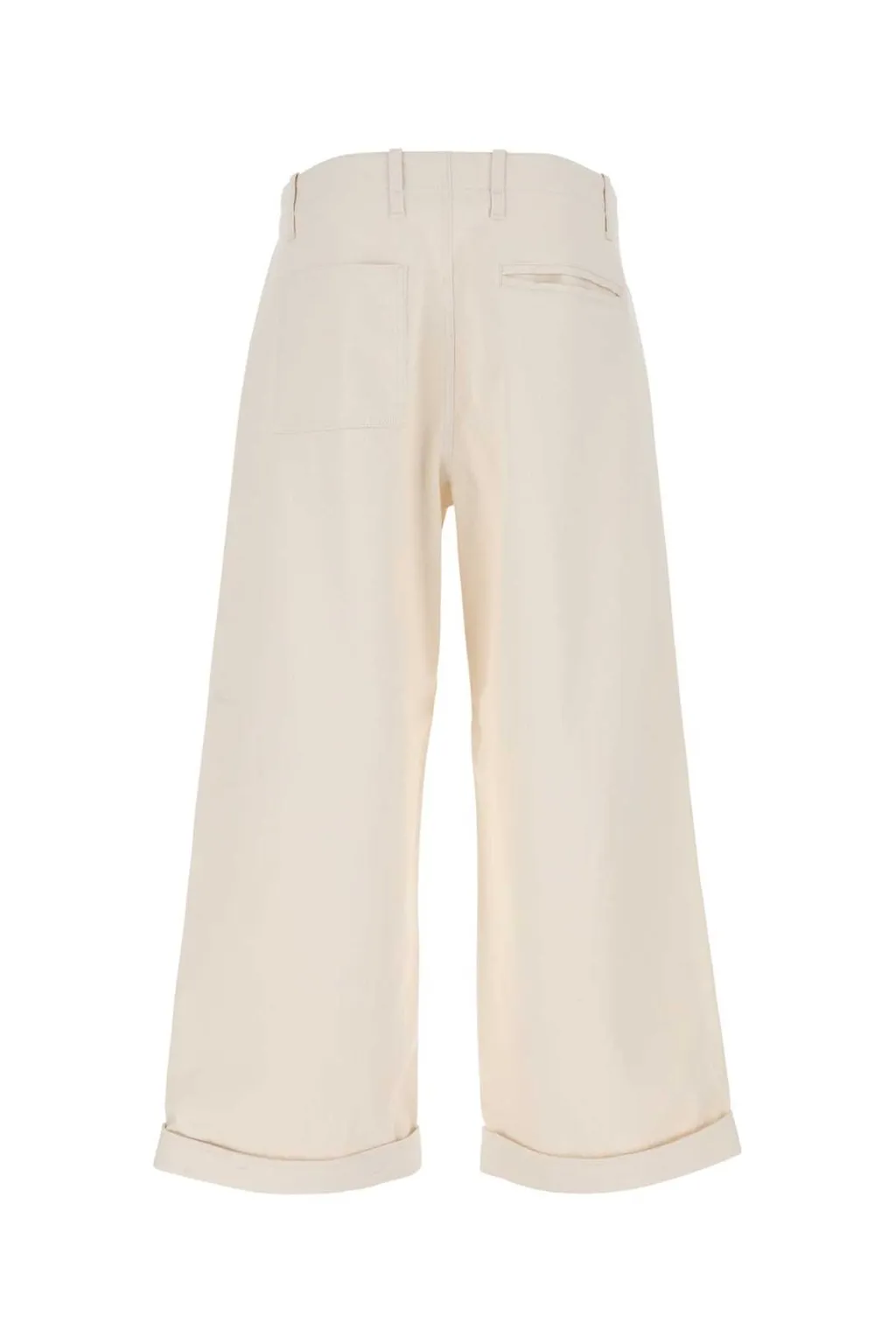 Etro Wide-Leg Turn-Up Hem Trousers