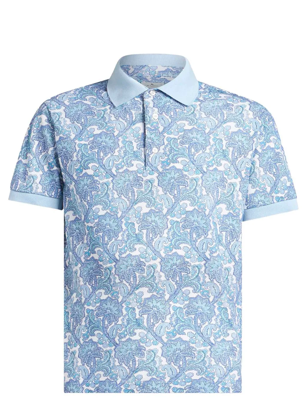 Etro Paisley-Printed Short Sleeved Polo Shirt