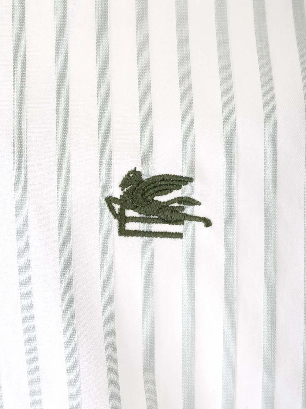 Etro Pegaso Embroidered Striped Shirt