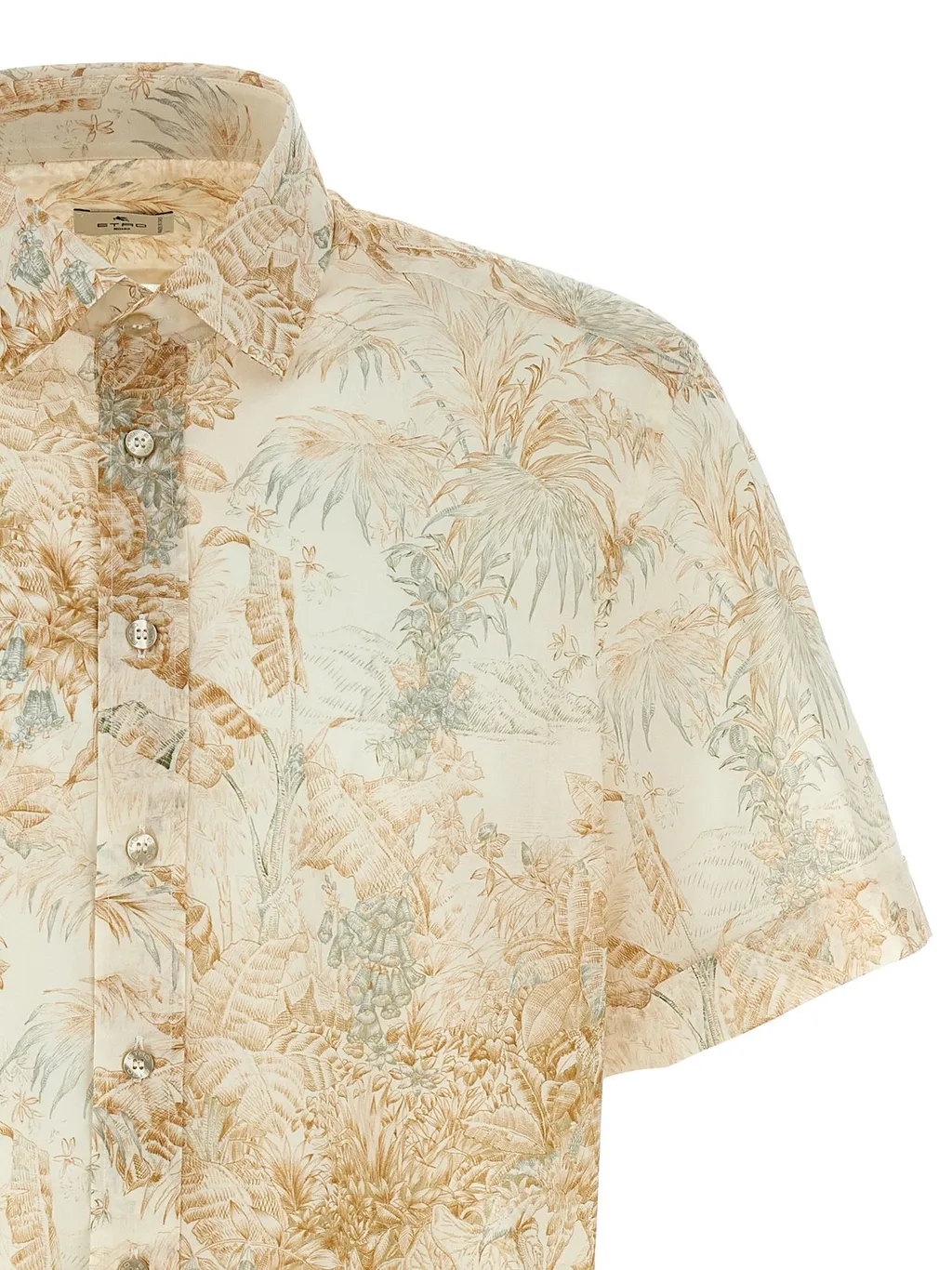 Etro Floral Printed Curved Hem Shirt