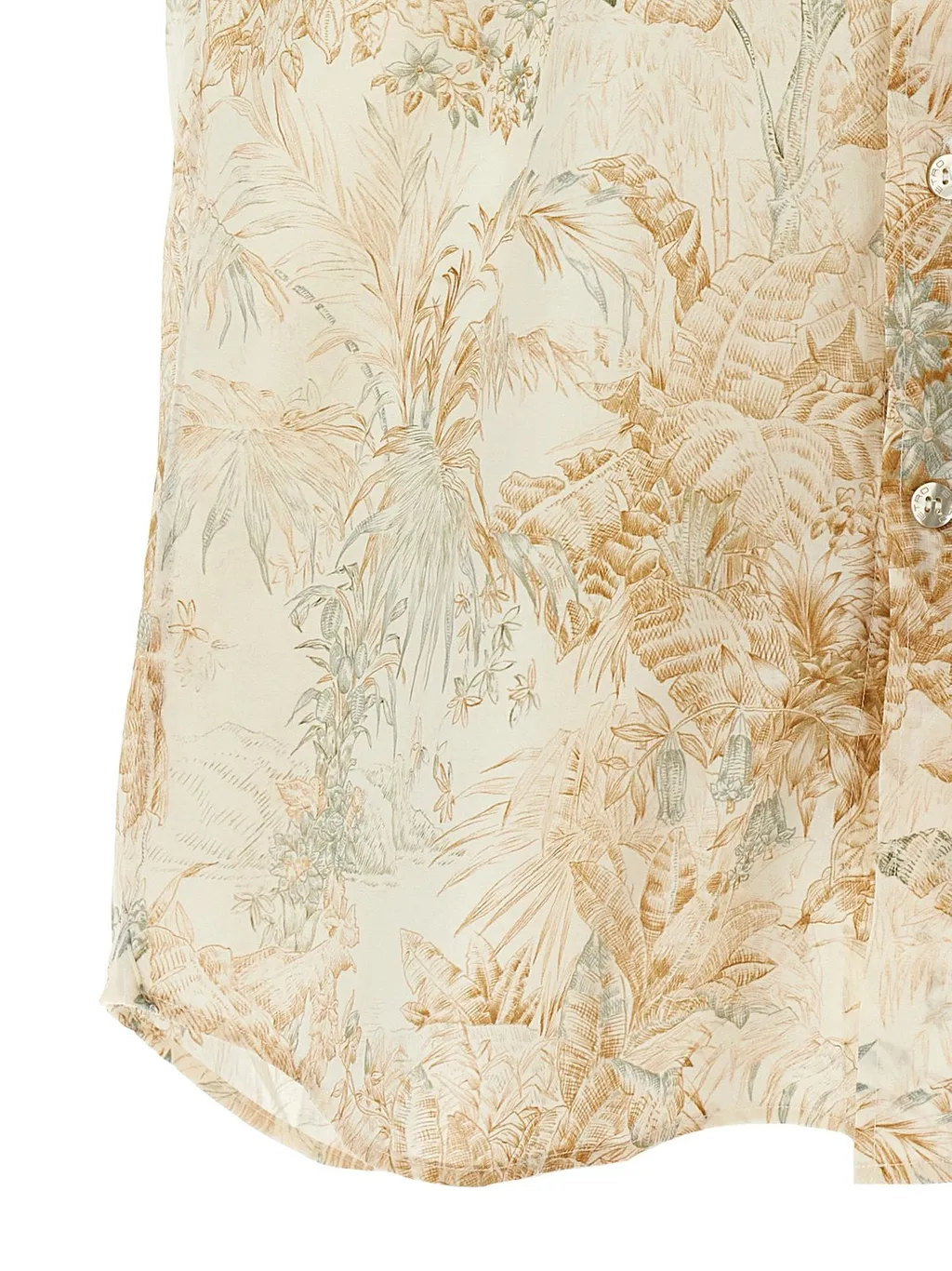 Etro Floral Printed Curved Hem Shirt