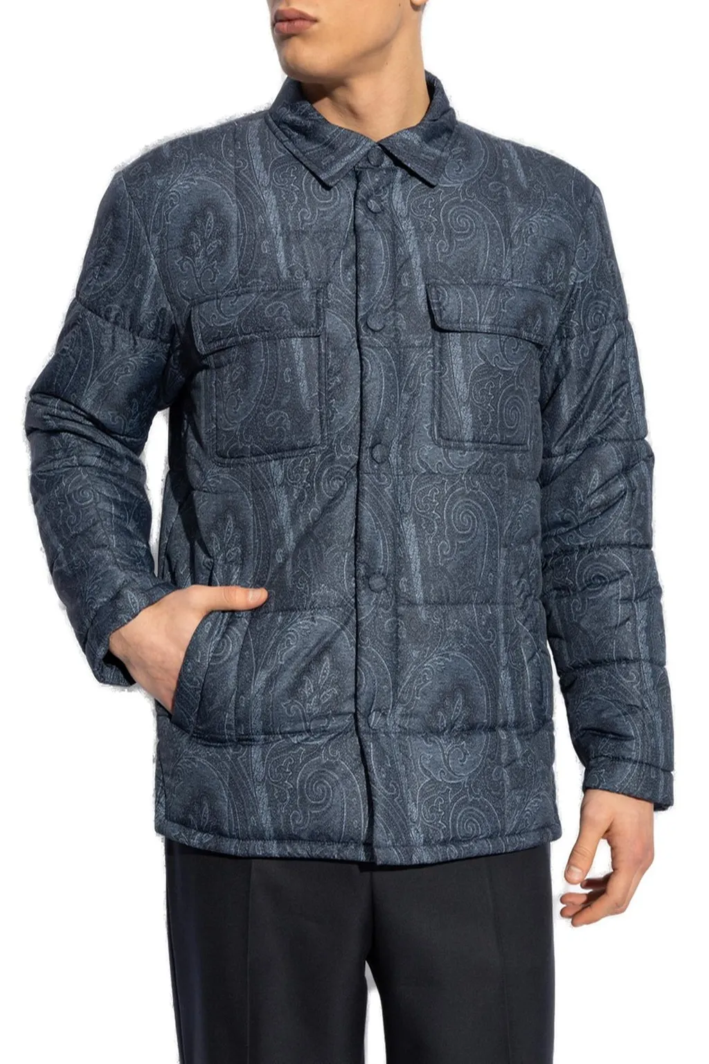 Etro Grosgrain Quilted Overshirt