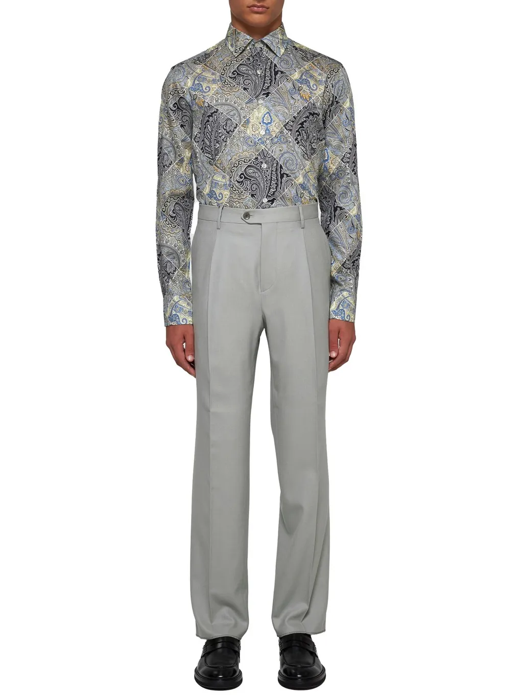 Etro Paisley-Printed Curved Hem Shirt