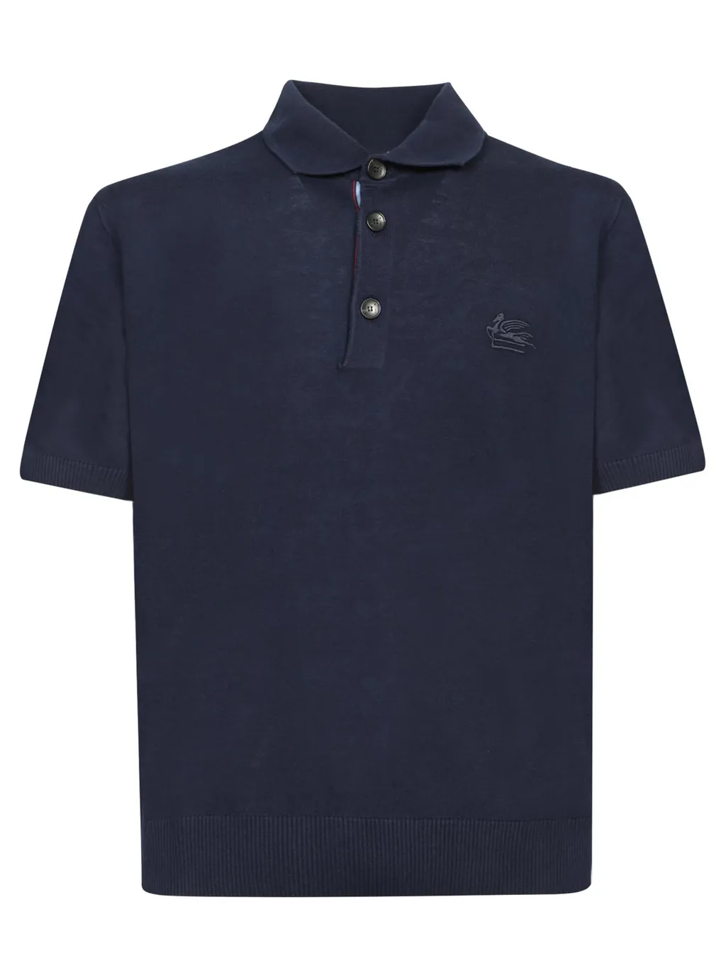 Etro Pegasus Embroidered Short-Sleeved Polo Shirt