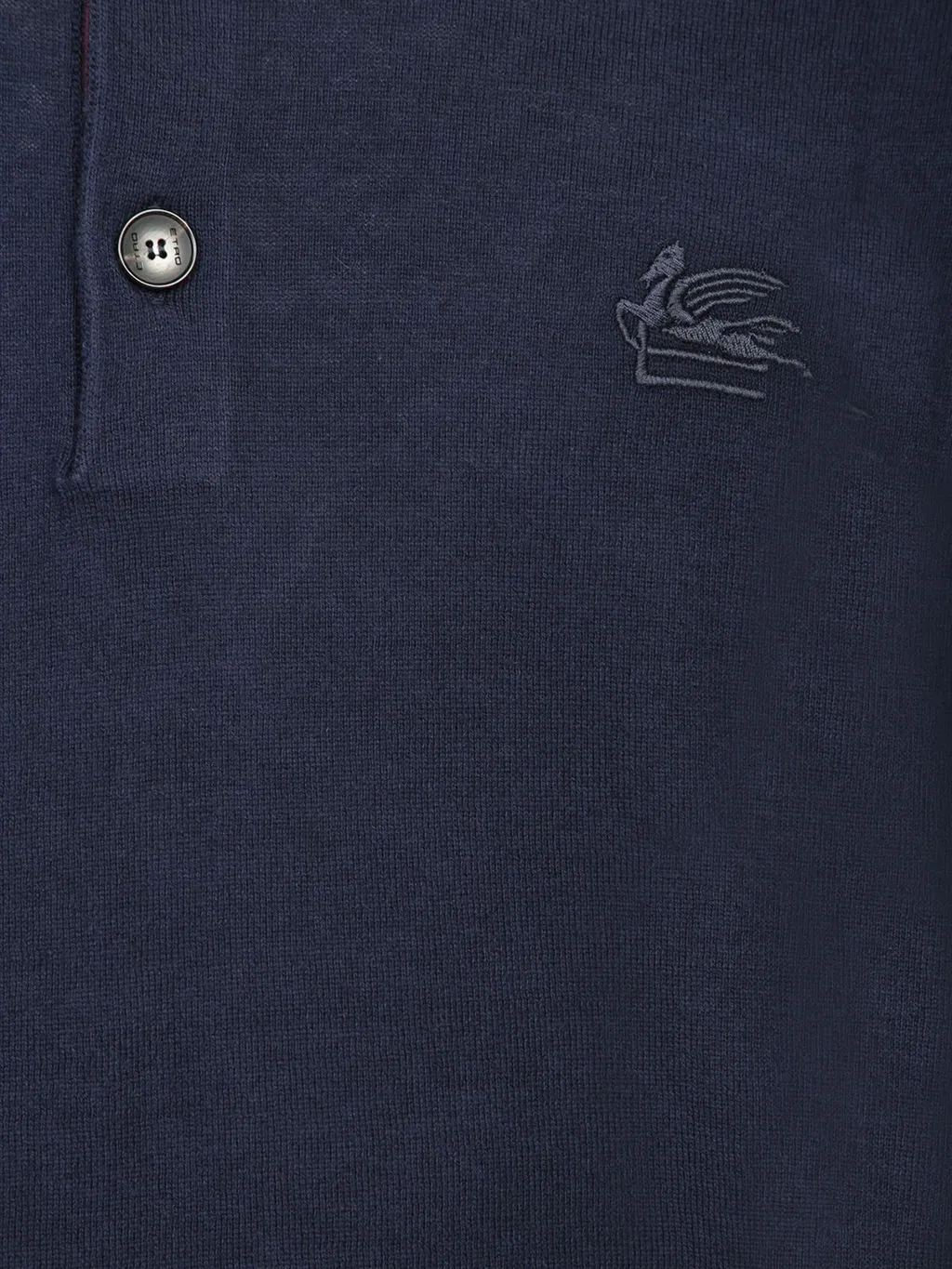 Etro Pegasus Embroidered Short-Sleeved Polo Shirt